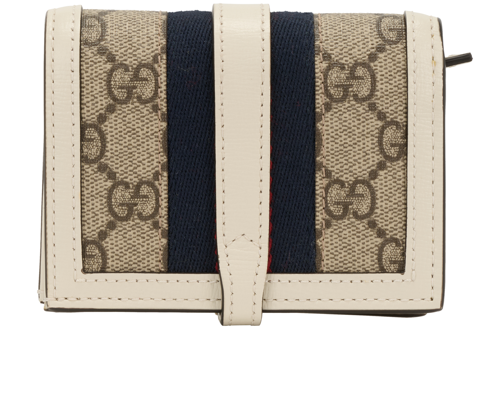 Gucci Jackie 1961 Card Case Wallet, &pound;250, Accessories, Beige/White, Canvas, Back view